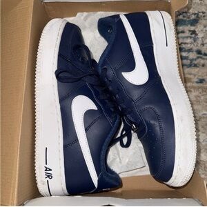 Nike Dark Blue and White Air Sneakers